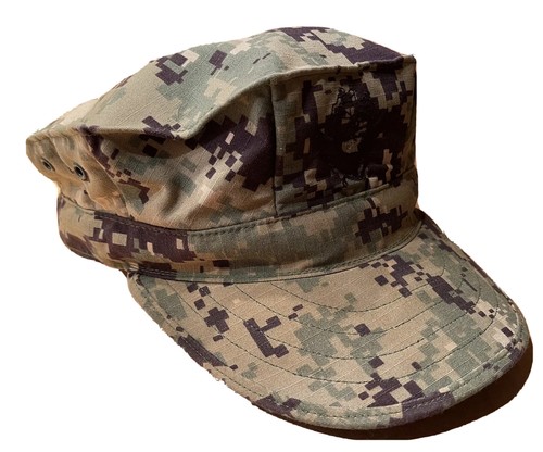 US NAVY CAP WORKING TYPE III WOODLAND DIGITAL CAMO HAT with ACE, SIZE 7 1/2 7.5 - Picture 6 of 7
