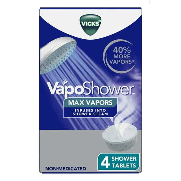 Vicks VapoShower Max Eucalipto Aromaterapia Ducha Vapor Tabletas, Mentol, 4 Foto 2 de 4