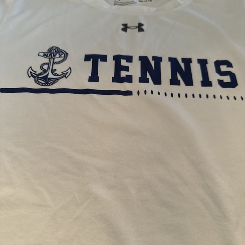 United States Naval Academy WhiteTennis Woman Under armor Performance Tshirt Med - Picture 5 of 6
