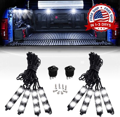 Luz De Roca LED Blanca , Caja De Camioneta De Carga De 24LED, 8 Piezas NUEVO US