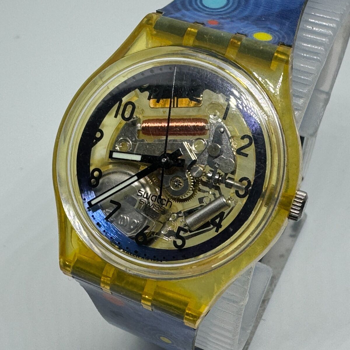Rare Vintage 1994 Swatch Swiss Quartz Watch Men Clear Rare Vintage 1994 Swatch Swiss Quartz Watch Men Clear