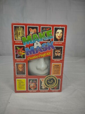 Vintage Unopened 1980s Make A Mask Creative Craft Kit Face