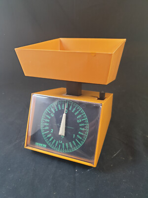 EKS Sweden # Bengt EK # Küchenwaage Zuwiegewaage # 3 kg # orange # 70er Vintage