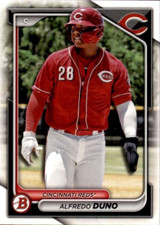 LOT OF 20 2024 BOWMAN BASE PAPER  PROSPECT BP51 ALFREDO DUNO CINCINNATI REDS
