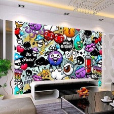 PAPIER PEINT motif Graffiti   QUALITE FINITION CANVAS 