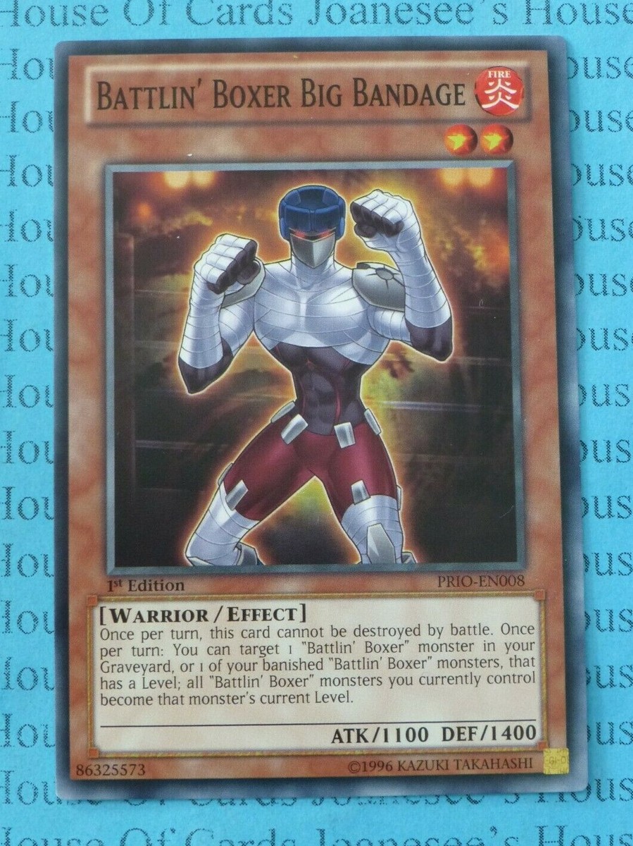 Battlin' Boxer Big Bandage PRIO-EN008 Common Yu-Gi-Oh Card 1st Edition New  | eBay