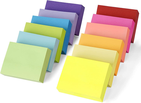 24 StüCk Farbige Haftnotizen - 50 X 38Mm Sticky Notes, Selbstklebende Haftnotizz-image