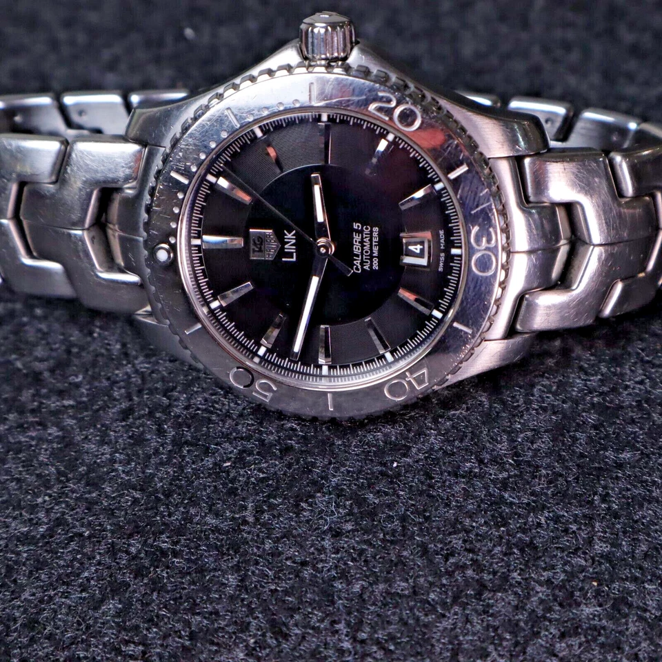 Swiss Men's Watch Tag Heuer Link Calibre 5 Automatic WJ201A - image 4 of 4