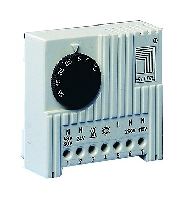 Rittal Temperaturregler weiß 1W REG IP20 230V 5-60°C 5A 1K - SK3110.000