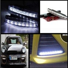 Car SUV White 8 LED Euro Daytime Running Light DRL Daylight Fog Lamp Day Lights