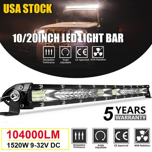 10/20inch LED Work Light Bar Combo Spot Flood Driving Off Road SUV Boat ATV - Picture 14 of 14