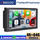 Android 14 4+64G 7" Car Stereo Gps Nav Apple Carplay Head Unit Ips Touch Screen