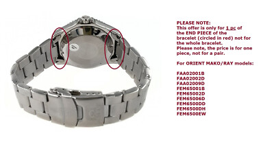 Terminale Originale Orient FAA02001B – Ricambio Per Orologi MAKO E RAY – Acciaio Inox