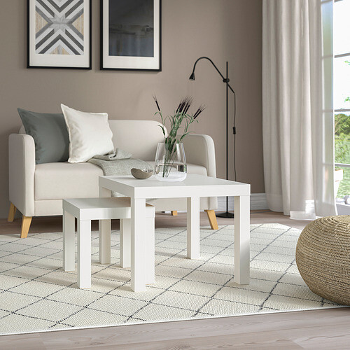 Coffee table, side table, living room LACK - 55x55 cm, Stained Oak, Black, White - Picture 18 of 21