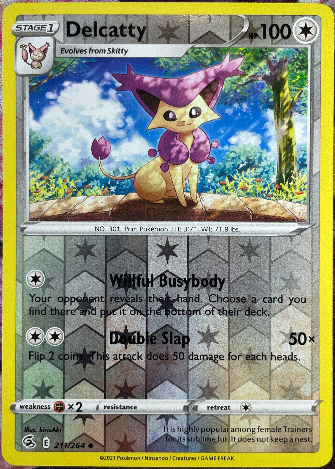 Delcatty Reverse Holo - 211/264 - Fusion Strike Pokemon 2021