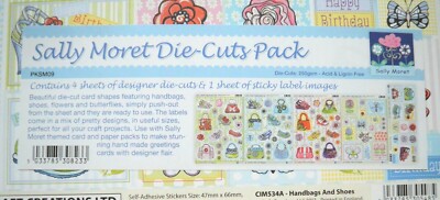 4 x A4 gestanzte Designer Topper Blätter & 1 Blatt Klebeetiketten Bilder
