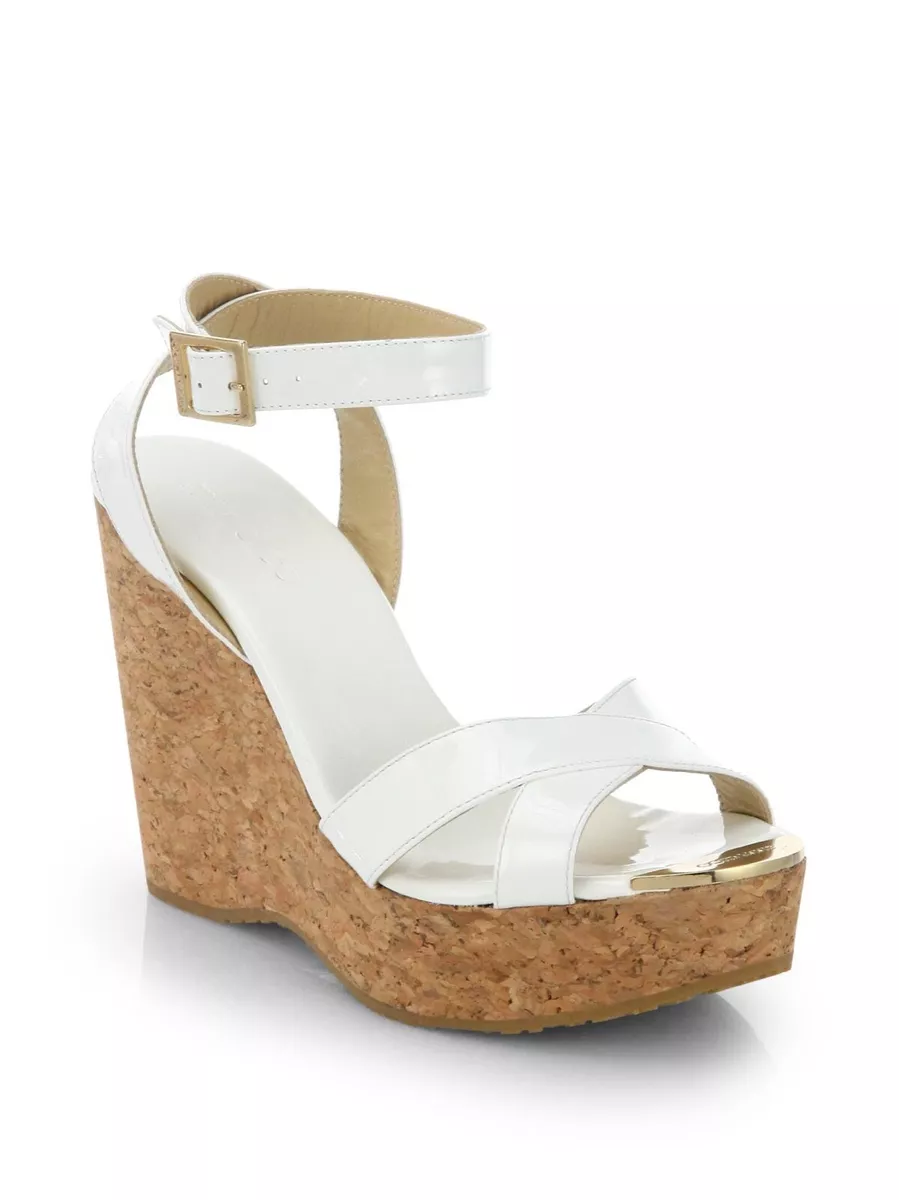 Jimmy choo white wedges new arrivals