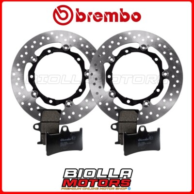 BREMBO BREMSBELAGSATZ + BREMSSCHEIBEN YAMAHA T-MAX LUX MAX ABS 530 2016 VORNE [- - F