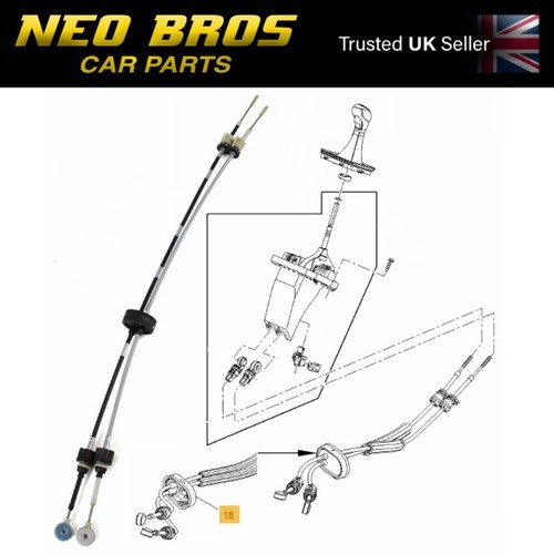 OE Manual Gear Selector Cables Vauxhall Zafira C F40 6 Speed 55499540