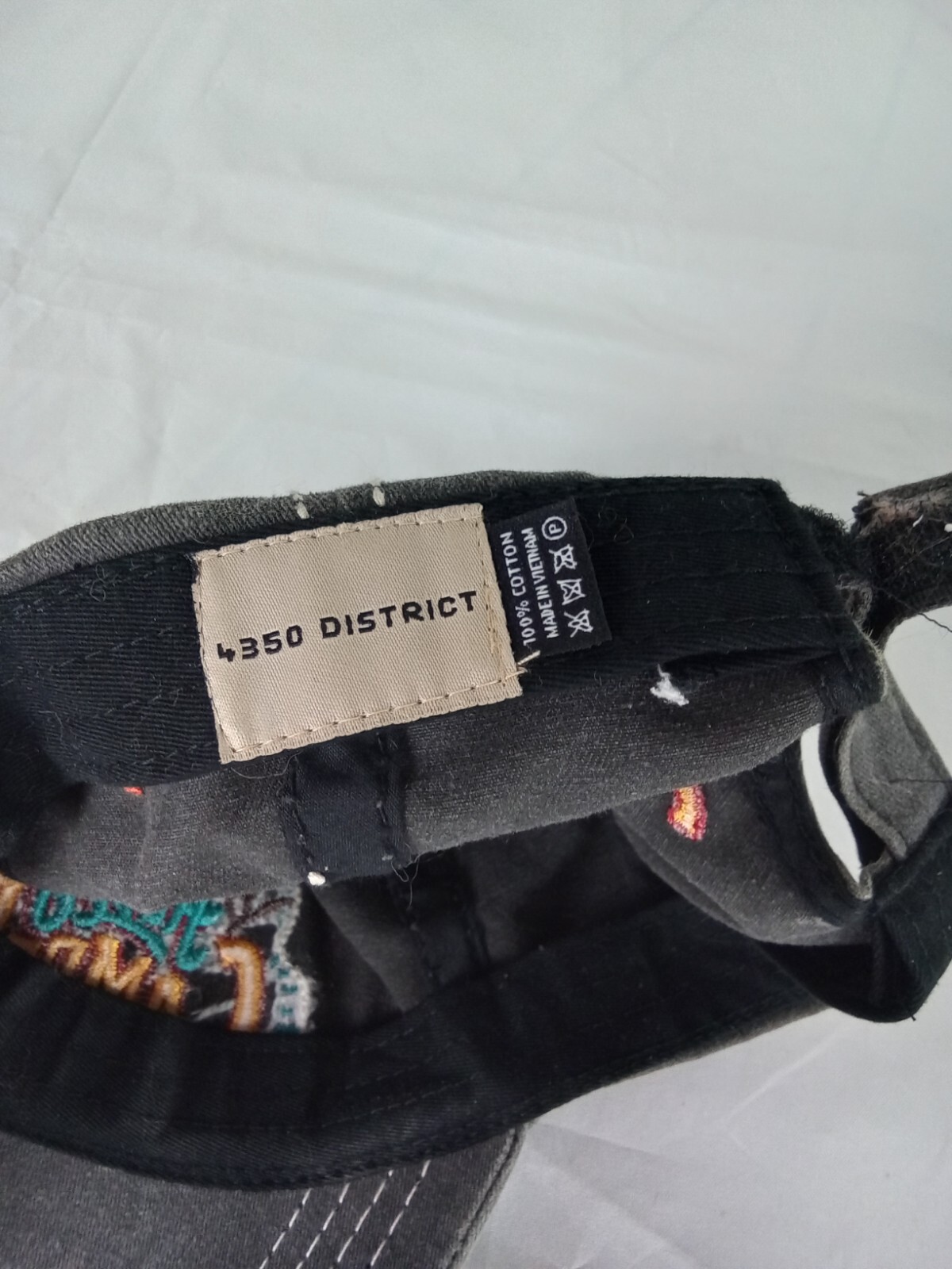 Happy Camper Patch Distressed Grey Ajustable Mens… - image 8