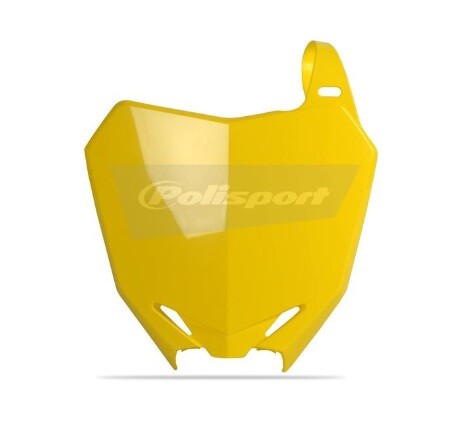 Plaque frontale moto jaune Polisport haute résistance Suzuki RMZ 450