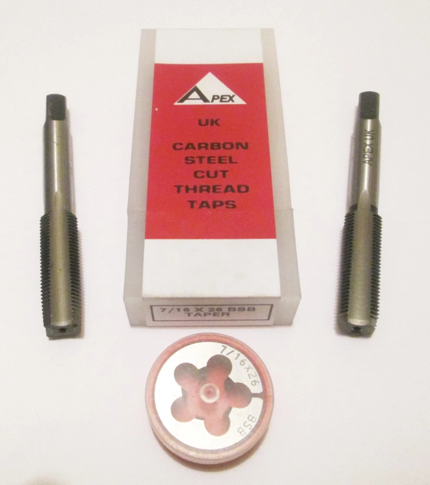 APEX 5/16 x 26 TPI Carbon Taper Tap, plug or die (British Made!!!!) model engineering