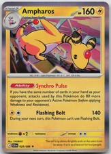 Ampharos 029/086 Rare Chaos Rising Pokemon Holo Near Mint