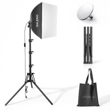 RALENO Softbox Photography Lighting Kit, 16'' x PS075, Black