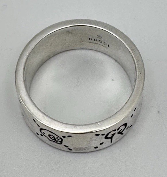 Gucci Solid Sterling Silver Ghost Band Ring 24 Si… - image 7