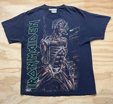 Vintage Iron Maiden T-Shirt Thrashed Distressed Large Somewhere In Time