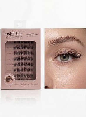 Lash&Go Barely There PreGlued Lash Segments 10 14mm   No Glue Required, Reusa...