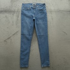 Levi's 711 Jeans Women's Size 27 Blue Mid-Rise Skinny Denim 30" Inseam Stretch