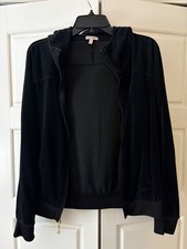 Juicy Couture Velour Full-zip Hoodie with A Gothic J Zipper Pull. Size M