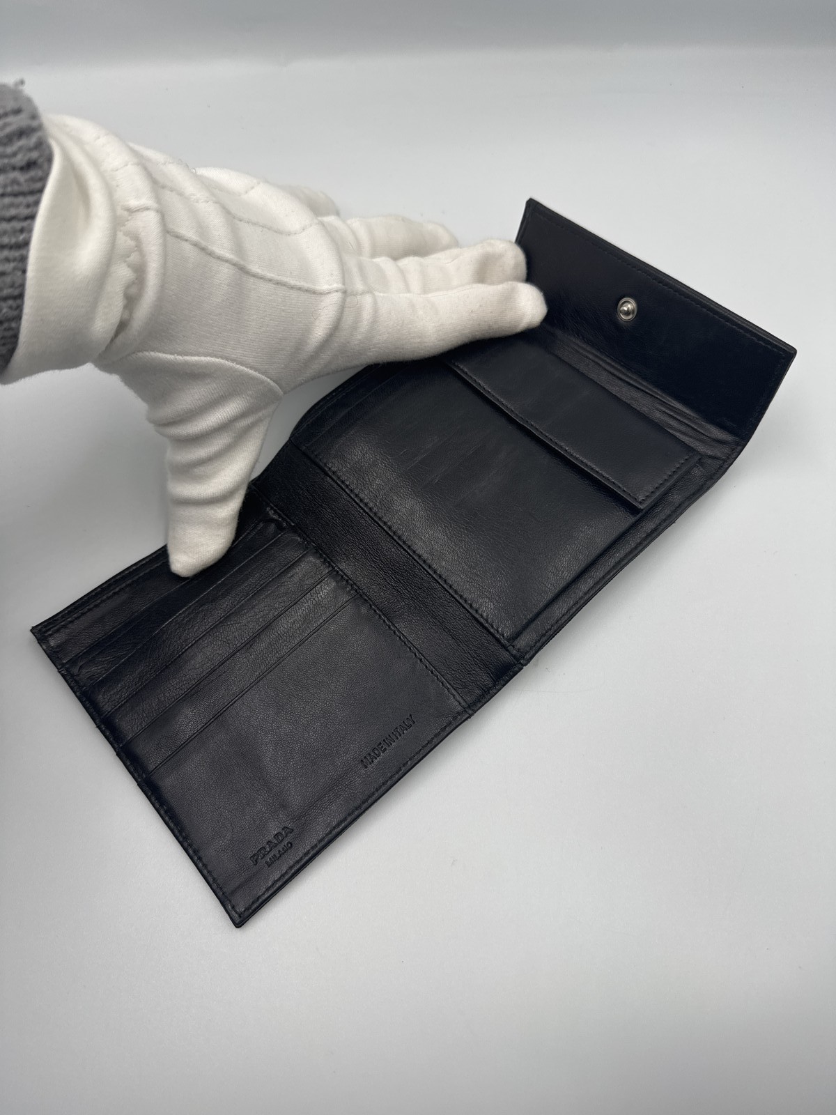 Prada Compact Wallet Black - # image 2