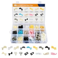 165pcs Door Lock Rod Clips Tailgate Handle Rod Lock Pawl Handle Rod End Gray