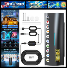 3600 Mile Range Digital TV Antenna - Indoor/Outdoor HDTV, 8K/4K/1080P, Amplifie