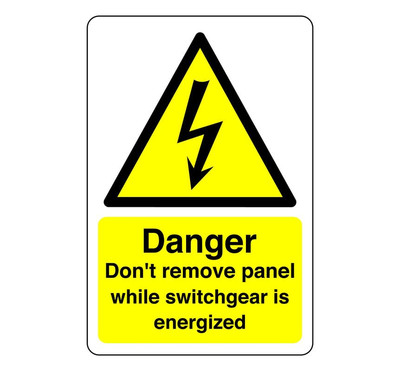Gefahr nicht entfernen Panel Schild - PVC, Aufkleber oder Diabond