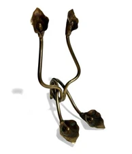 Art Nouveau Table Top Brass Easel Stand or Photo Frame Display; Cala Lily 7”H