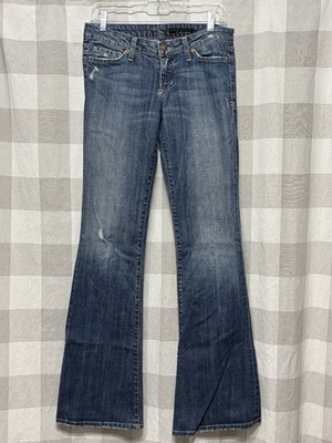 People's Liberation Y2K Janine Flare Blue Jeans Size 27 Low Rise