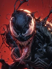 VENOM RED Fine Art Print 8.5x11 Limited to 1 of 30 Marvel Comics Spider-Man