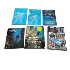 Scuba Diving Books Lot Jeppesen PADI Rescue Underwater Video 6 Pc