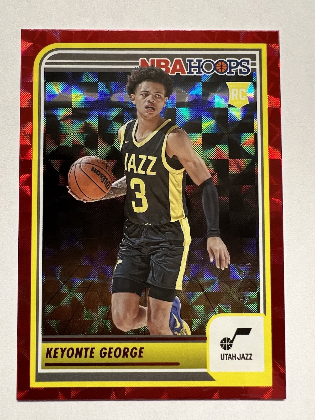 2023-24 Panini NBA Hoops Keyonte George Hyper Red /99 RC #271 Jazz