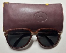 Cartier sunglasses, Aviator design, wood like frame, full rim