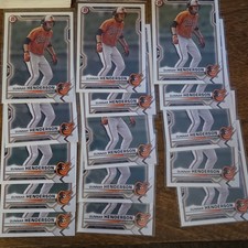 Bowman Gunnar Henderson Baltimore Orioles Baseball 15 Card Lot Rookie