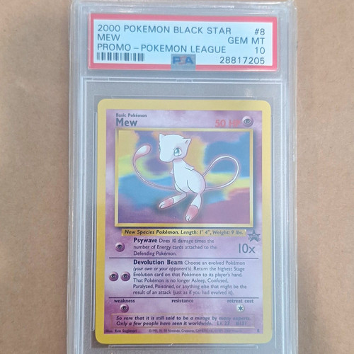 Pokemon Black Star Promo Mew #8 (2000) PSA 10 Gem Mint Pokemon League