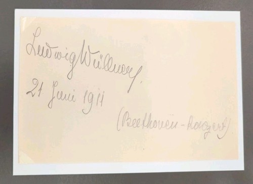 Autógrafo firmado a mano Ludwig Wüllner, autógrafo, fallecido en 1938