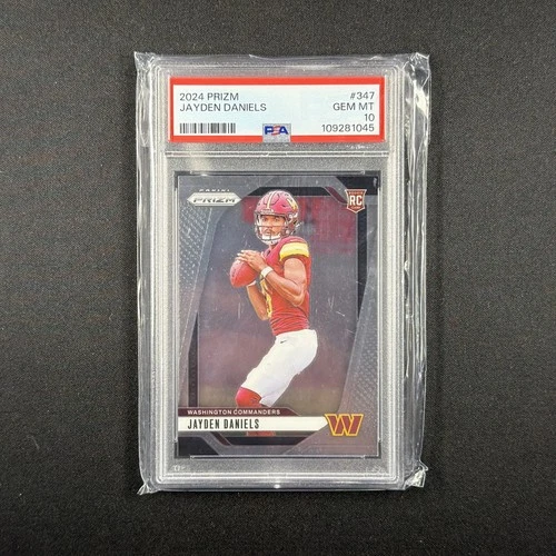 🔥 Jayden Daniels Rookie 🔥 2024 Panini Prizm #347 PSA 10 Gem Mint Base RC 🔥