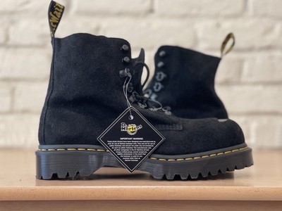 Martens 1460 Pascal Steel Toe ST Construction Suede Boots Black Men  Size