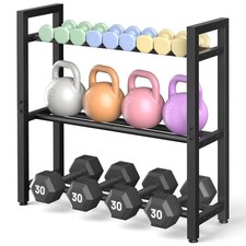 Dumbbell Rack Stand Only, Weight Rack for Home Gym, Heavy-Duty Kettlebell Rac...