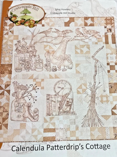 Crab-AppleHill Meg Hawkey Embroidery Pattern Calendula Patterdrip's Cottage USED